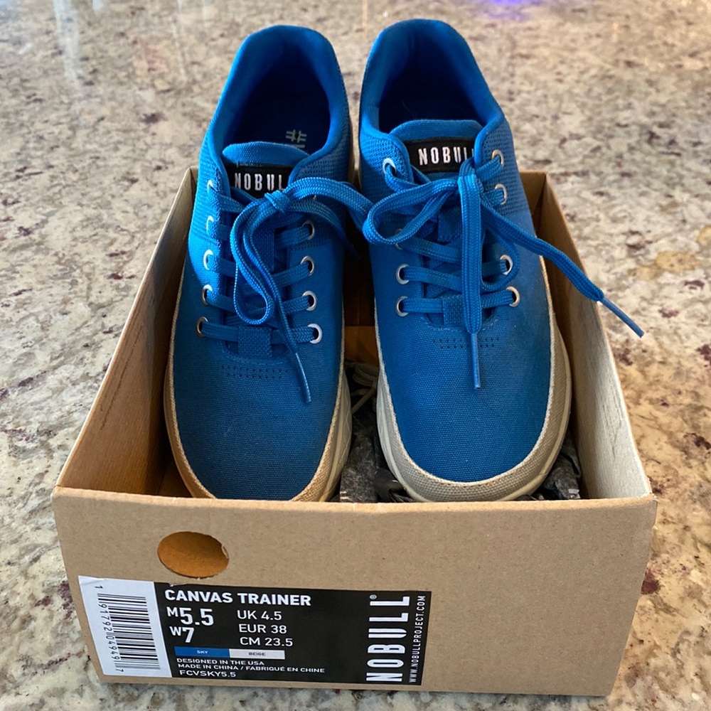 Nobull Sky Canvas Trainer Workout Shoes Sneakers Men’s 5.5 women 7